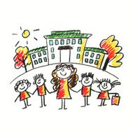 Colorful picture with happy kids N50