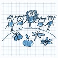 Colorful picture with happy kids N55