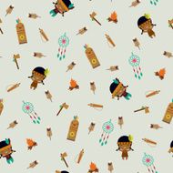 American indians seamless pattern