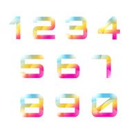 Vector 1-10 numbers font template Count letters and sign N3