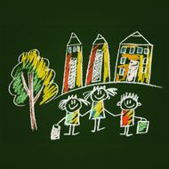 Colorful picture with happy kids N61