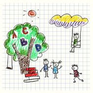 Colorful picture with happy kids N65