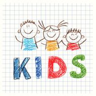 Colorful picture with happy kids N66