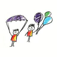 Colorful picture with happy kids N67
