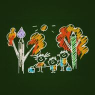 Colorful picture with happy kids N68