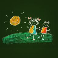 Colorful picture with happy kids N71