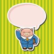 animal worker cartoon theme elements N31