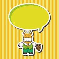 animal worker cartoon theme elements N36