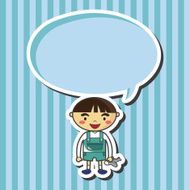 family boy character flat icon elements background eps10 N4