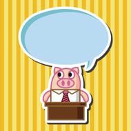 animal pig worker cartoon theme elements N9
