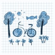 Colorful picture of bicycle N2