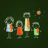 Colorful picture of happy family N23