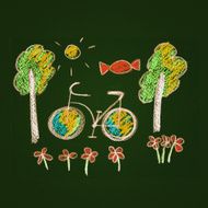 Colorful picture of bicycle N3