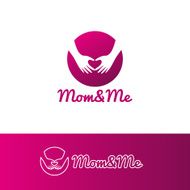 Vector gradient mother care and baby center logotype