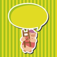 animal pig worker cartoon theme elements N10
