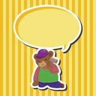 animal bear worker cartoon theme elements N15