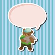 animal bear worker cartoon theme elements N16