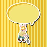 animal rabbit worker cartoon theme elements N10