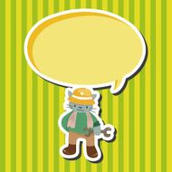 animal cat worker cartoon theme elements N12