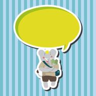 animal going to school cartoon theme elements N11