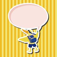 animal going to school cartoon theme elements N13