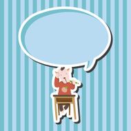 animal going to school cartoon theme elements N14