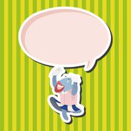 animal going to school cartoon theme elements N18