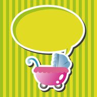 Baby carriages theme elements N38