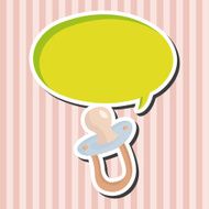 Baby pacifiers theme elements N24