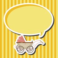 Baby carriages theme elements N39