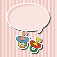 Baby pacifiers theme elements N25