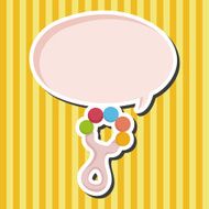 Baby rattle theme elements N36