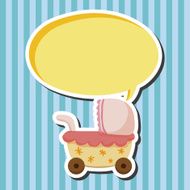 Baby carriages theme elements N40