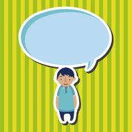 family boy character flat icon elements background eps10 N5