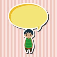 family boy character flat icon elements background eps10 N6