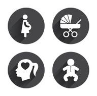 Maternity icons Baby infant pregnancy buggy N6