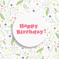 Vector Happy Birthday Greeting Card N4