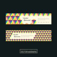 lovely banner template set design