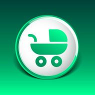 baby stroller icon maternity wheel illustration born pram N3