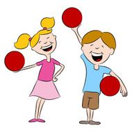 Kids Playing Dodgeball