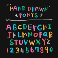 colorful hand drawn fonts design