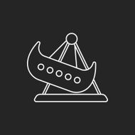 amusement park pirate ship line icon N5