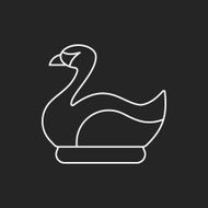 amusement park swan boats line icon N4