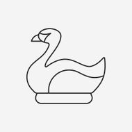 amusement park swan boats line icon N6