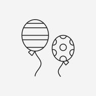 balloon line icon N8