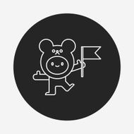 bear costume line icon N2