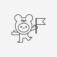 bear costume line icon N5