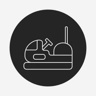 amusement park bumper cars line icon N10