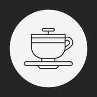 amusement park coffee-cup line icon N10