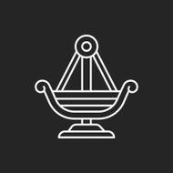 amusement park pirate ship line icon N9